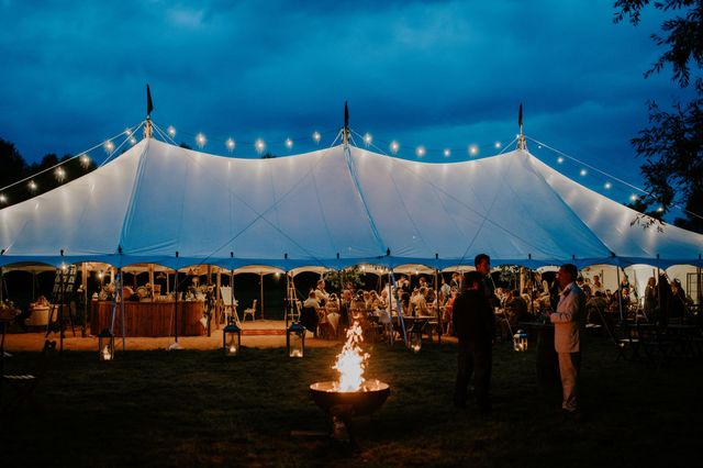 Traditional pole clearance marquee